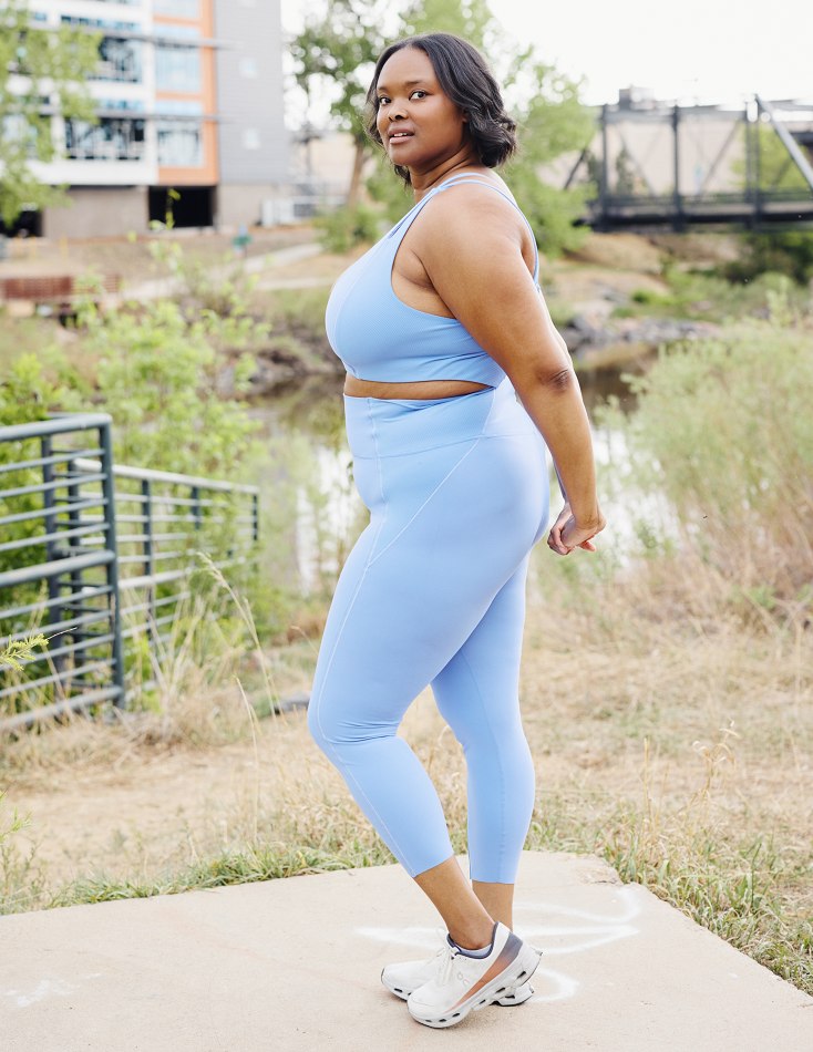 Kimberly Trubetskoy — periwinkle activewear full body — Fitness — Denver